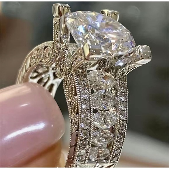 BESTSELLER! Fancy Zirconia Ring - Perfect for Engagement, Wedding,Gift! - Picture 2 of 5